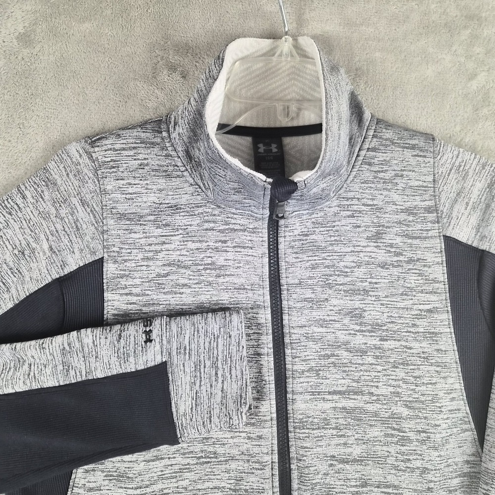 Under Armour Storm Tech Full Zip Jacket Womens Large Grey Heathered Performance